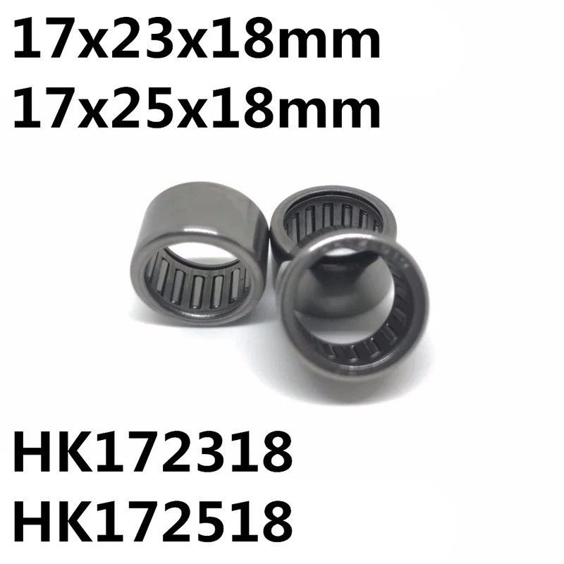 

10pcs HK 172318 H K 172518 17x23x18 atau 17x25x18 mm 7942/17 Tipe Cangkang Bantalan Roller Jarum Berkualitas Tinggi HK1718