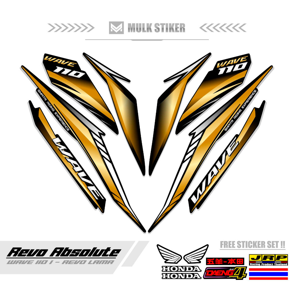 Striping Absolute Revo 110 Cw/ Stiker Revo Absolut /  Stiker Wave 110 Motif Terlaris
