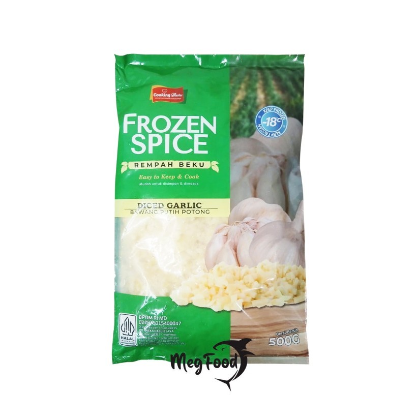 

Cooking Master Garlic Dice Frozen / Bawang Putih Potong 500 gram