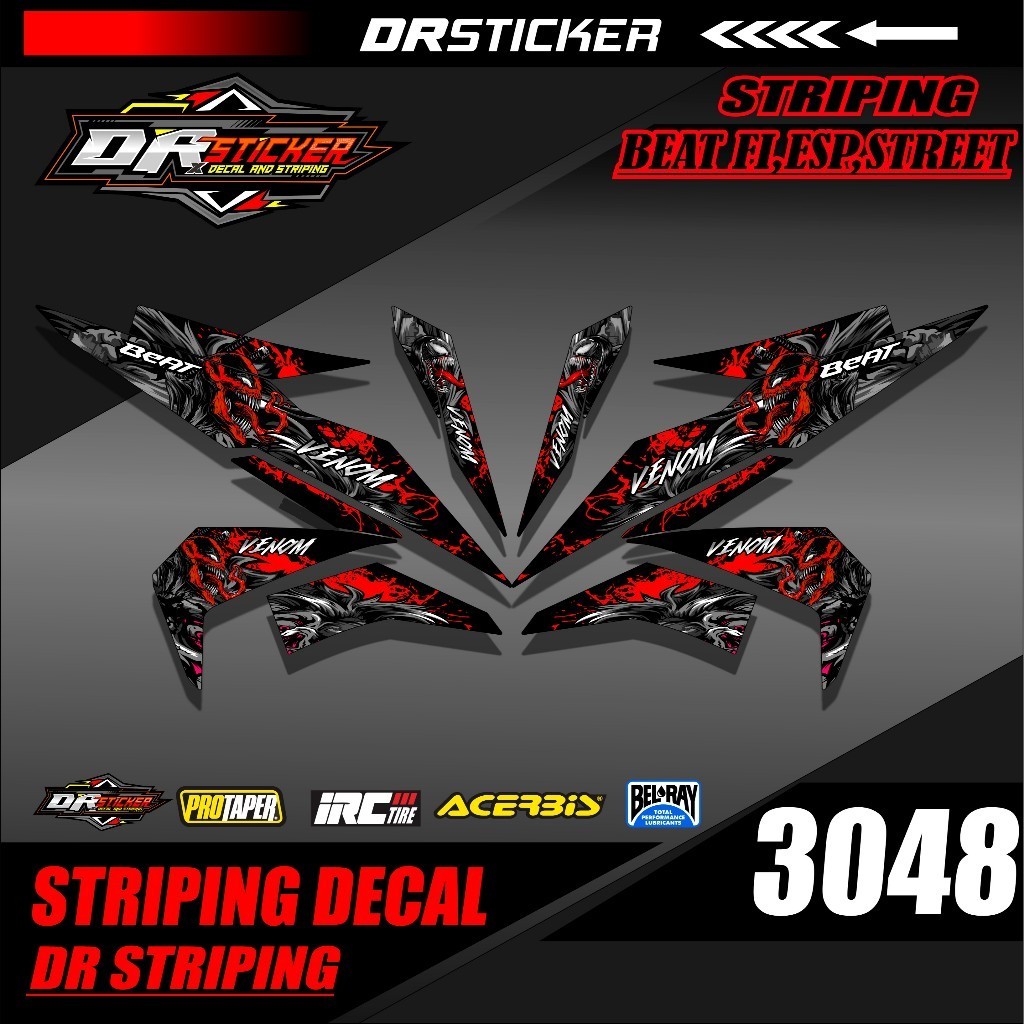 Striping Variasi Beat Fi Esp Street 2016 2017 2018 2019 Desain Venom