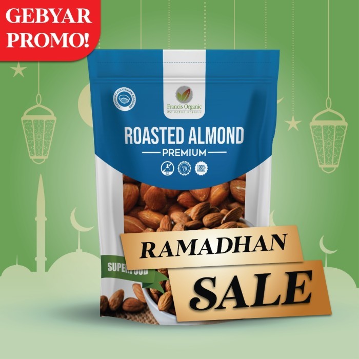 

Termurah Kacang Almond Panggang Kupas 1kg / Roasted Almond 1kg - Tawar