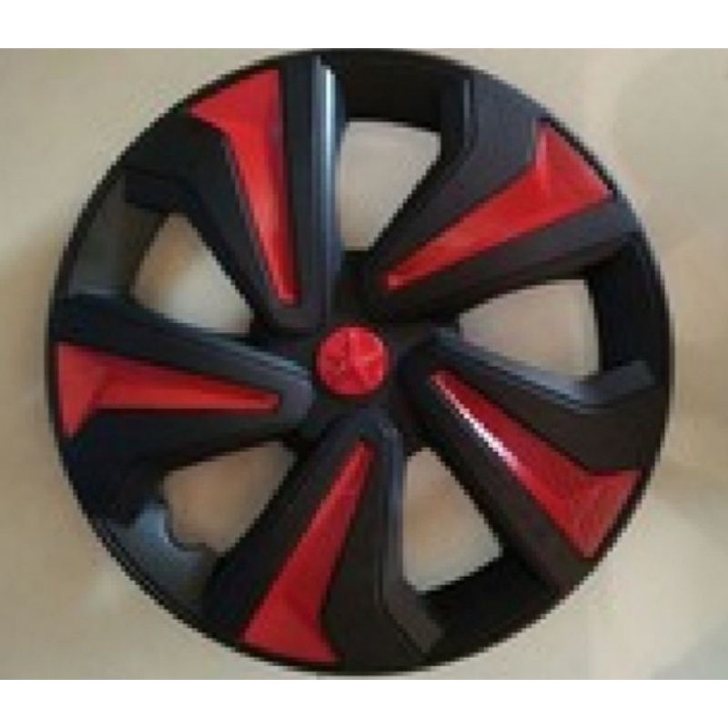 Cover Tutup Velg Mobil Ring 13 - dop roda mobil ring model ut1 merah hitam - aksesoris mobil agya