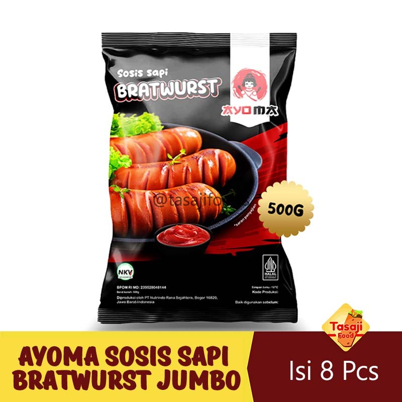 

Ayoma Sosis Sapi Bratwurst Jumbo Isi 8 Pcs Frozen Food