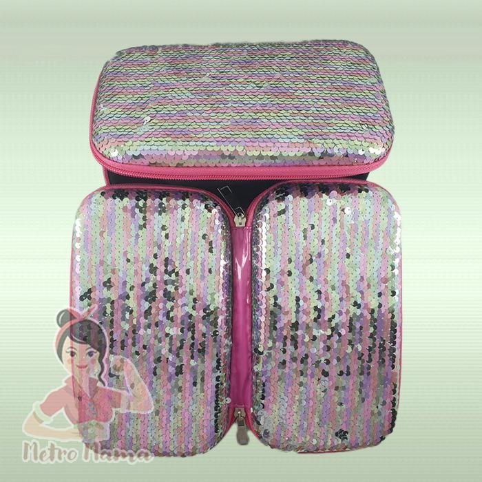 

[[New Collection Kids]] COD Kotak Pensil 3D Timbul EVA SEQUIN BESAR Premium 22cm Tempat Pencil /Pencil Box Grosir - Sequin Pinkline