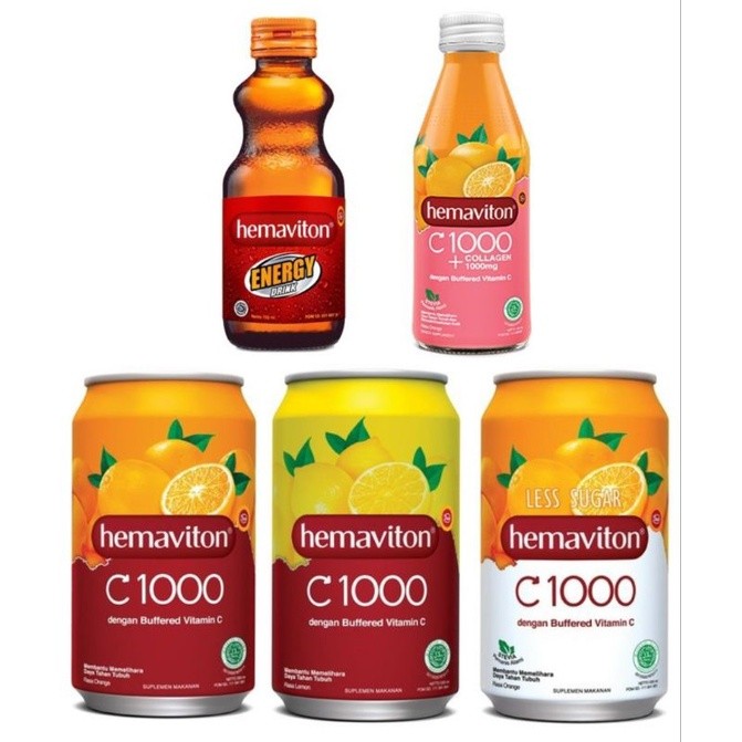 

(instant saja) Hemaviton Energy C1000 Orange collagen Less sugar botol kaleng