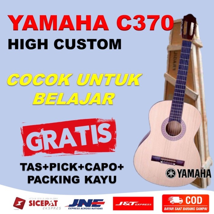 promo  -Gitar Akustik Yamaha C370 Custom Classic Nilon Nylon untuk Pemula