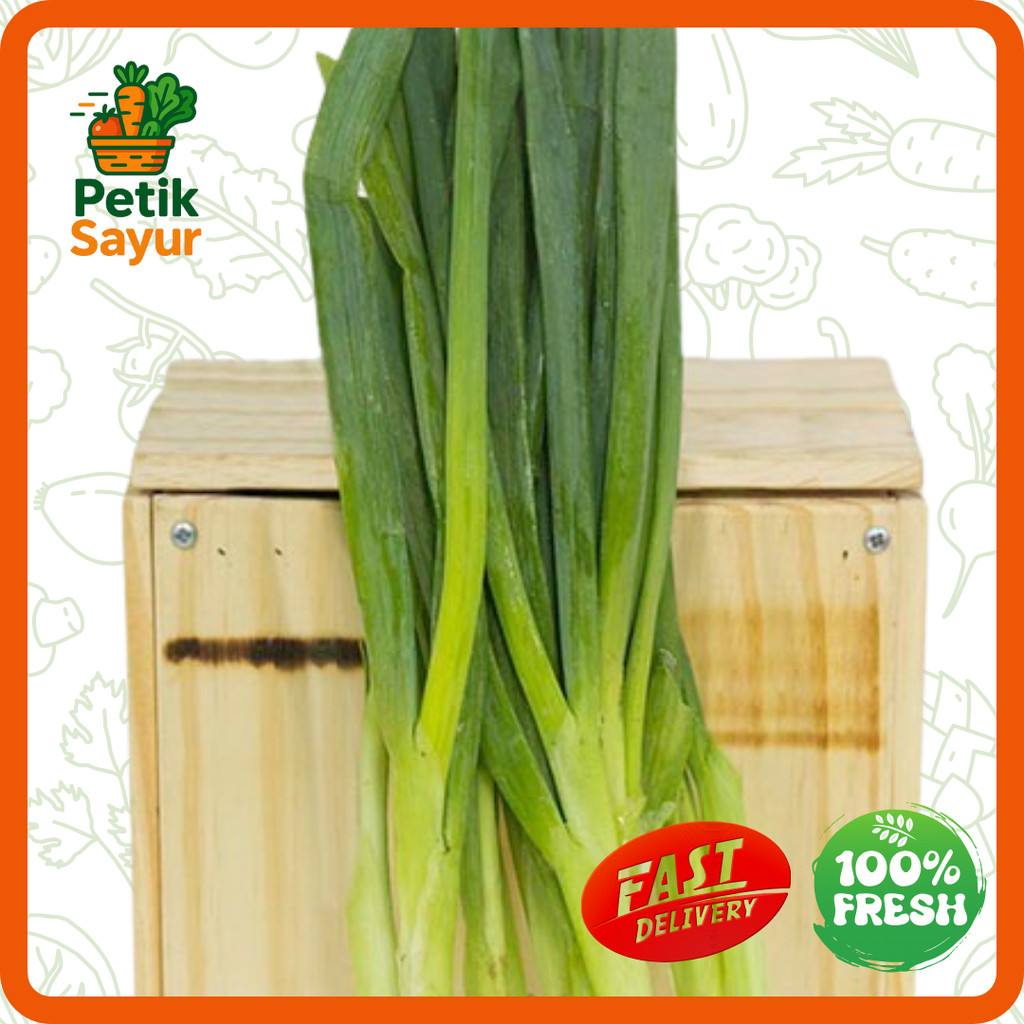 

Daun Bawang Konvensional 250 gram PetikSayur