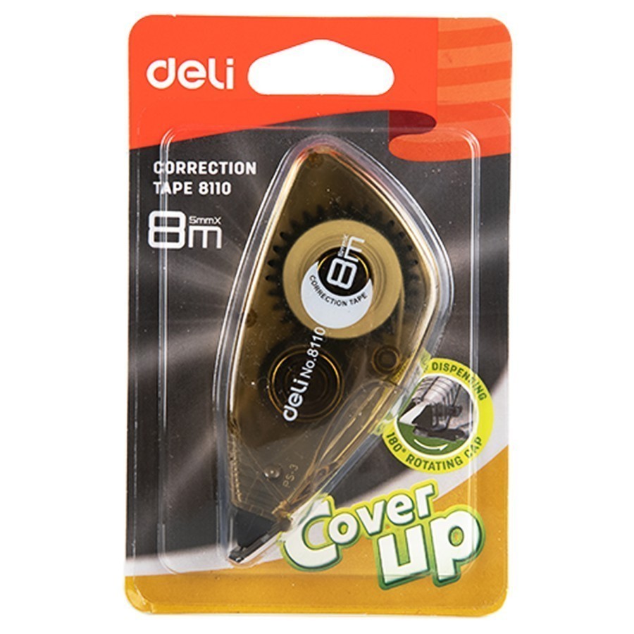 

Correction Tape Deli E8110 - Tip X Kertas Cover Up 5mm x 8m Praktis dan Rapi