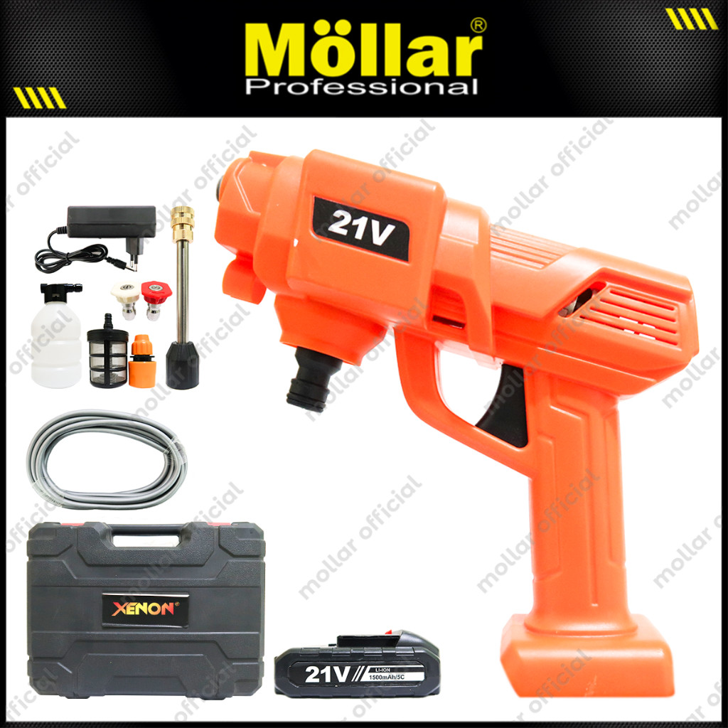 STEAM CORDLESS SUPER MESIN CUCI MOTOR MOBIL BATERE XENON HPW2160 Mesin Cuci Steam Motor Baterai 21V 