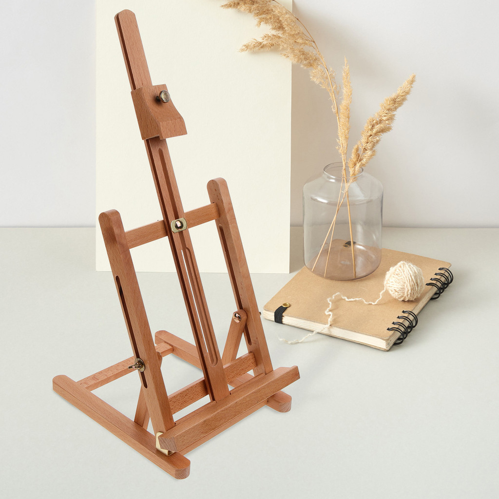 

Solid Wood Easel Paint Stand W06E Micro Beech Painting Display Adult Office Lightweight Durable Storage Easy Use