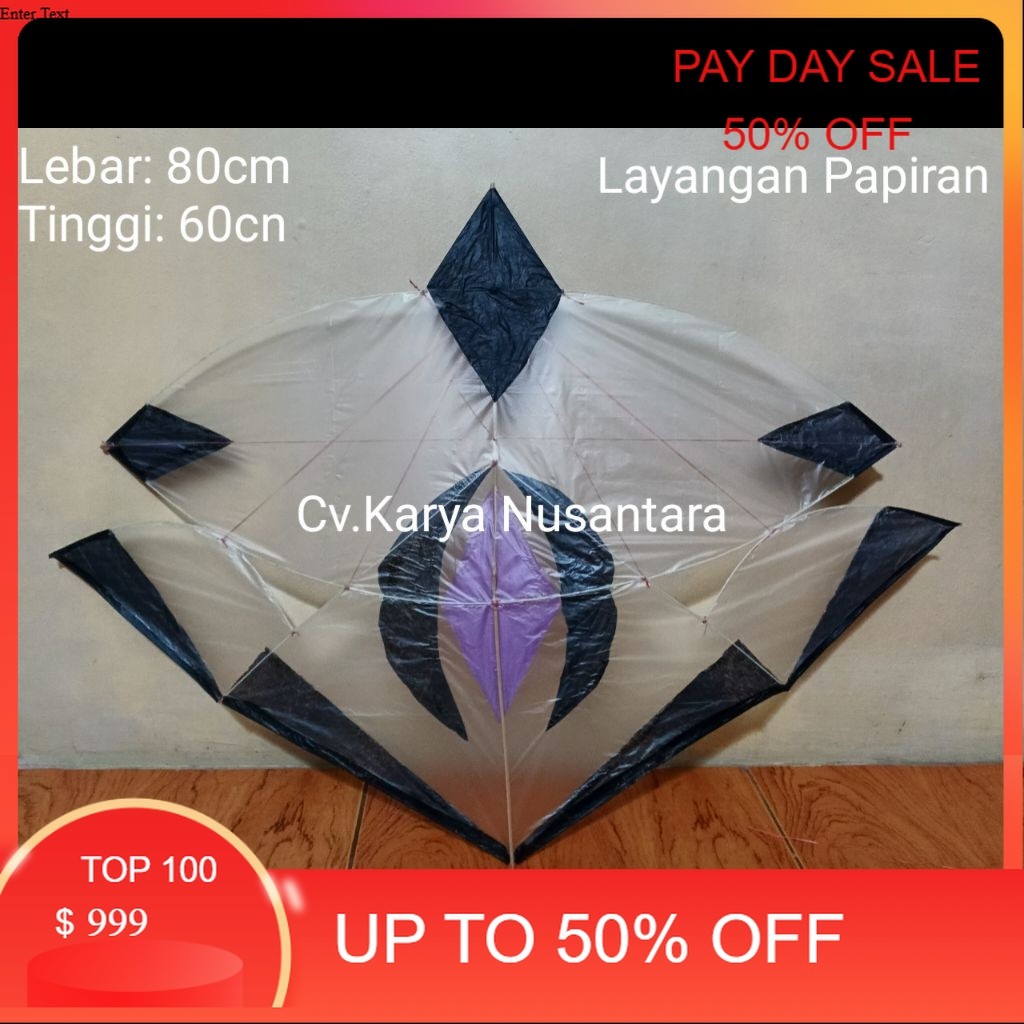 Layangan Papiran / Layangan Viral / Dijamin Terbang / Siap Pakai