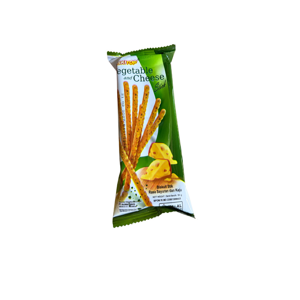 Biskitop Biskuit Stik Vegetable and Cheese Stick 50gr | Jajanan Snack Grosir Termurah