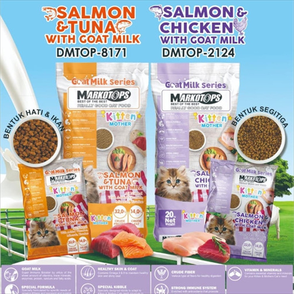 MARKOTOP KITTEN DRY FOOD 20KG / KHUSUS EKSPEDISI - MARKOTOP KITTEN TUNA - MARKOTOP KITTEN CHICKEN