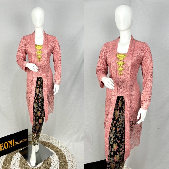 

✨LARIS✨ -FATRICIA - Kebaya Modern Model Kutu Baru Brukat Panjang - Hitam, Atasan M