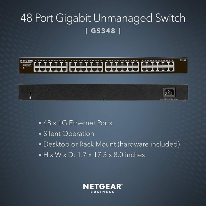NETGEAR GS348 Gigabit Ethernet Switch 48 Port