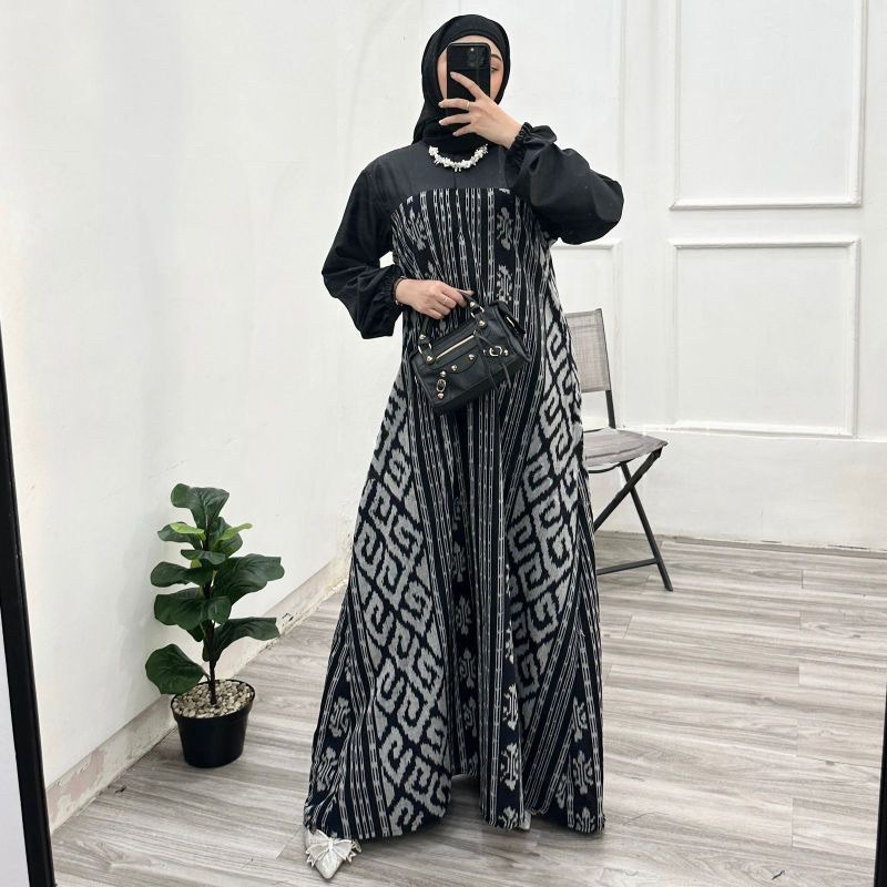 RANIA HITAM TORAJA DRESS COUPLE TENUN TORAJA - BAJU TENUN COUPLE KONDANGAN - COUPLE TENUN