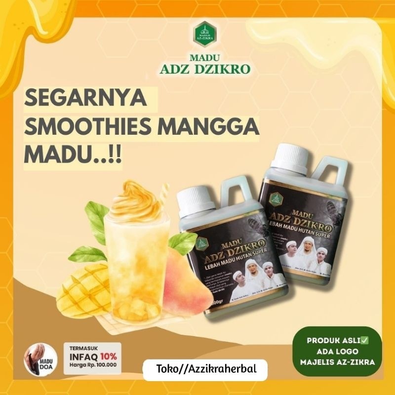 

RESMI MADU ADZ DZIKRO Adzikro 100% Murni Hutan Herbal Super Hitam Pahit 500gr
