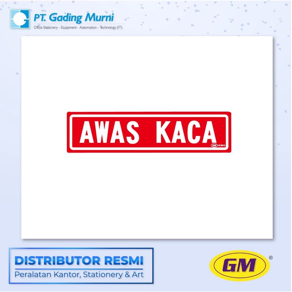 

GM LABEL KECIL LK 201 WARNA AWAS KACA