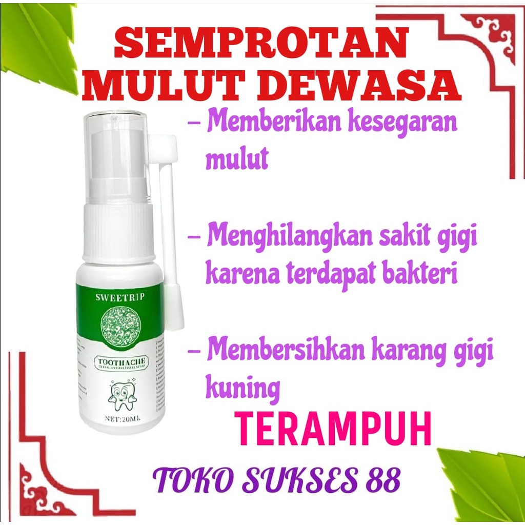 Semprotan Obat Sakit Gigi Ampuh Ori Berlubang Radang Gusi Bengkak Berdarah Linu Ngilu Tetes Sariawan