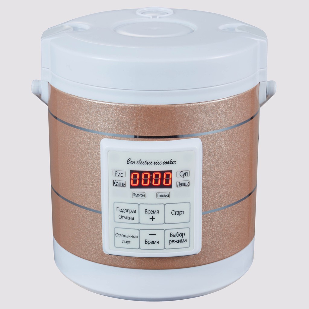 

Mini Rice Cooker 12-24V 220V Multifunction Electric Steamer home Appliance Portable for Camping RV Camper Gold Russian Menu