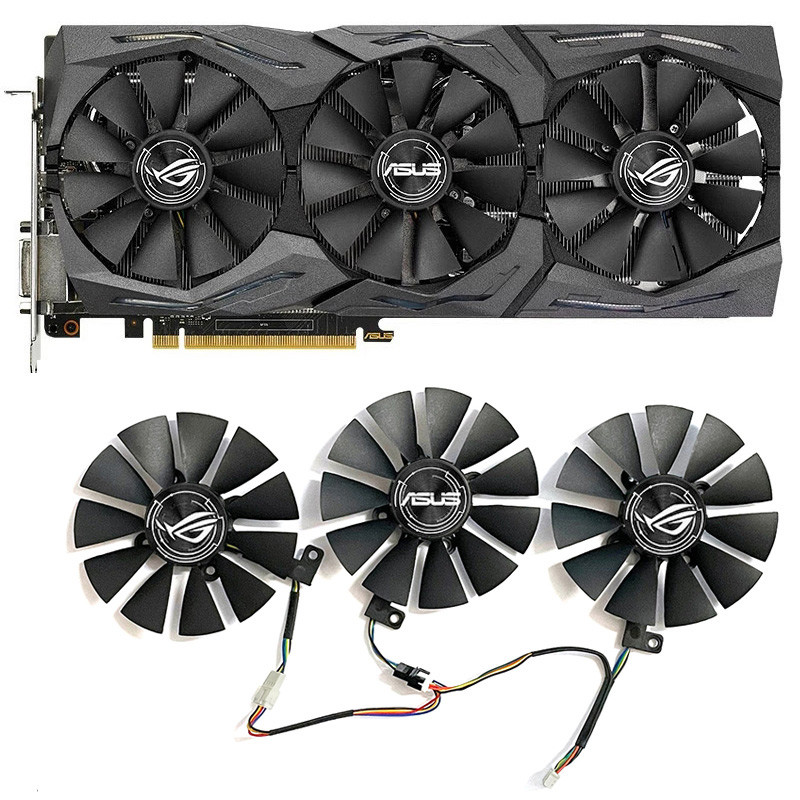 

87mm 6pin T129215SU GTX1060 1070 1080 GPU Cooler For ASUS Strix GTX 1060 OC 1080 1070 1080Ti RX 480 Graphics Card Fan Cooler