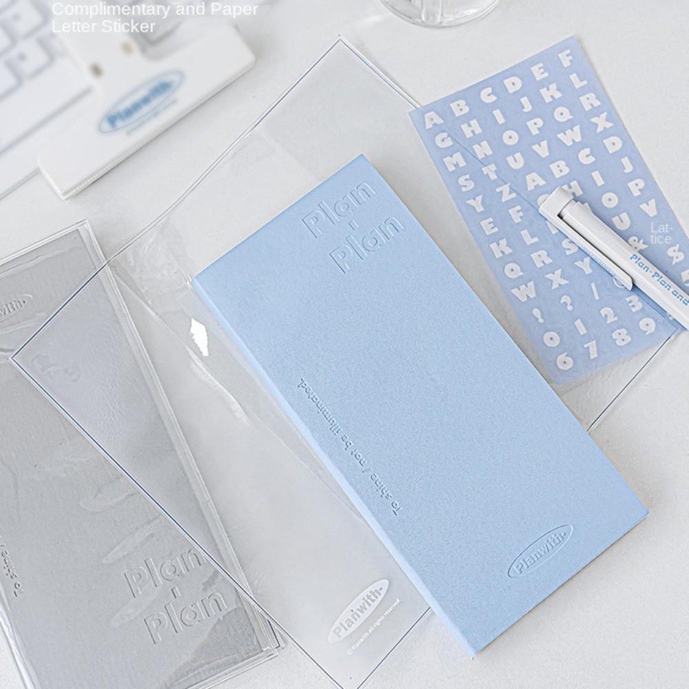 

Stationery Minimalist Strip Shape Notebook Colorful Grid Kawaii Daily Planner Notebook Horizontal Creative