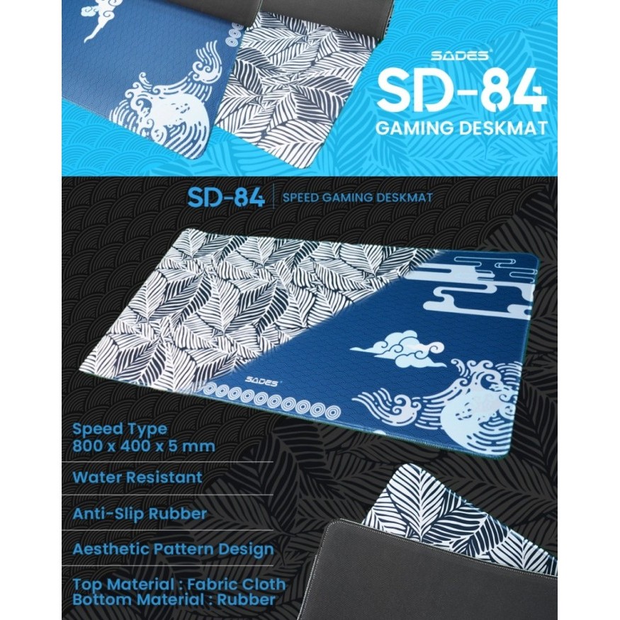 Mousepad Gaming Sades SD-84 Speed Type - Umi