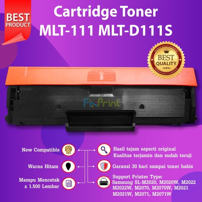 FixPrint Cartridge Toner Compatible Samsung MLT-111 MLT-D111S MLT-d111se Black, Printer Samsung