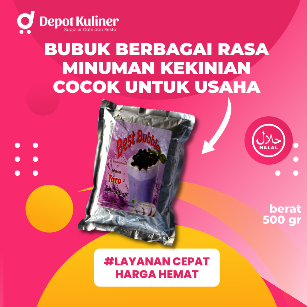 

Best Bubble Bubuk Minuman 500 Gr Aneka Rasa Ice Blended Bubble Powder Drink Powder