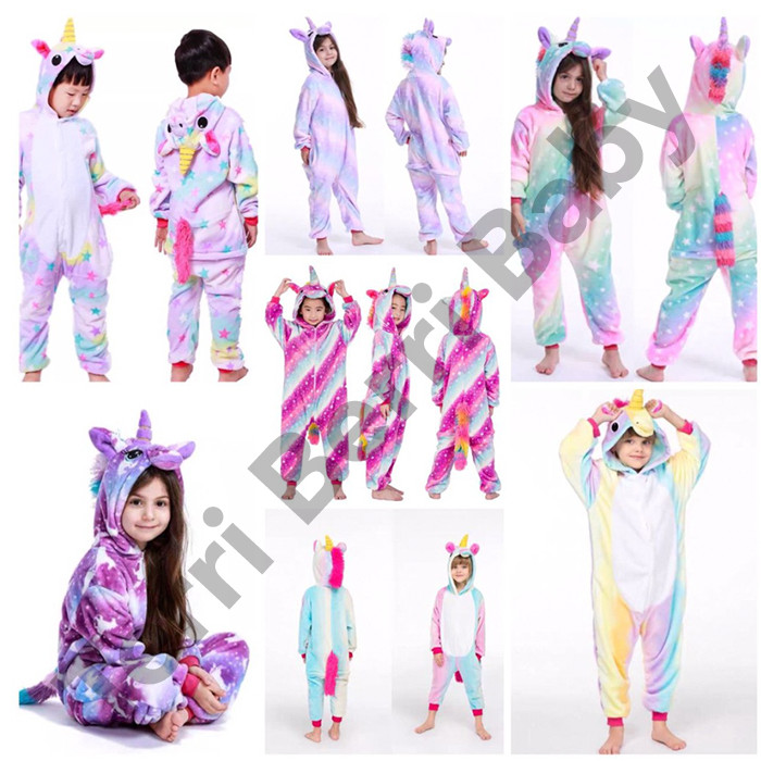 REAL Kostum anak costum piama piyama baju unicorn cosplay unicorn kostum onesie costume / costum / c