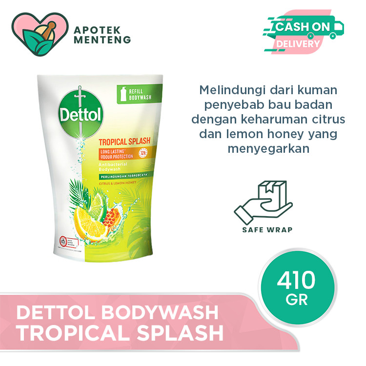 Sabun Mandi Cair Dettol Tropical Splash - 410 Gram