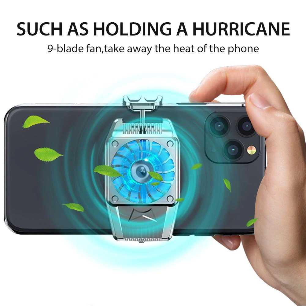 TOTINE Smartphone Cooling Fan Cooler Pad Gamepad Gaming Kipas Pendingin Hp Radiator Heat Sink - H-15