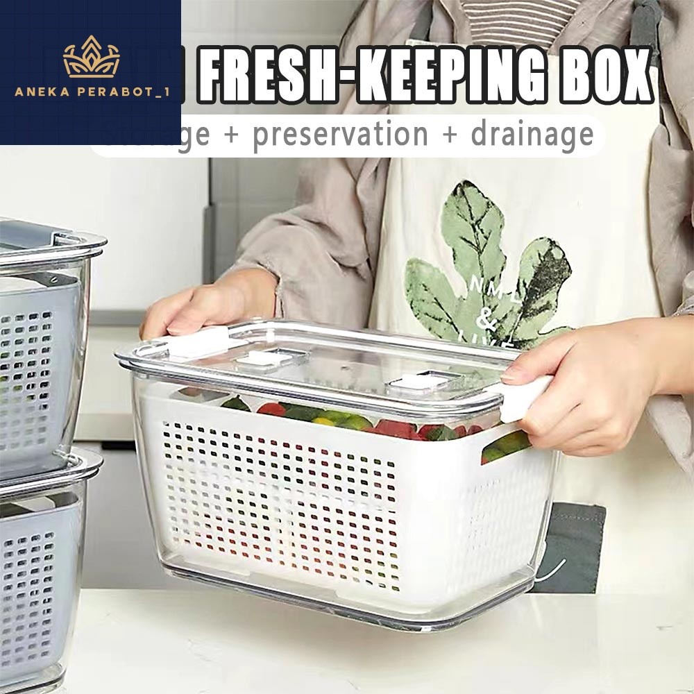 Box Plastik Fresh | Box Penyimpanan Makanan | Container Kontainer Kotak | Kotak Wadah Sayuran Kulkas
