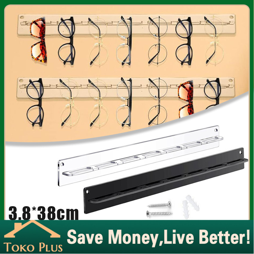 Rak Gantung Kacamata Display Dinding Akrilik 7Slot / Rak Display Kacamata Sebaguna