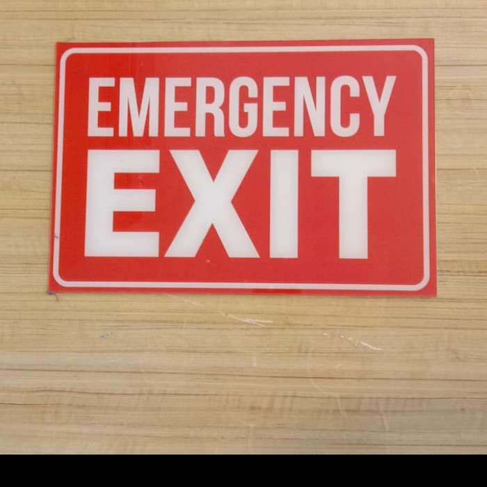 

SIGN AKRILIC K3 RAMBU SAFETY EMERGENCY EXIT UK 20X30CM