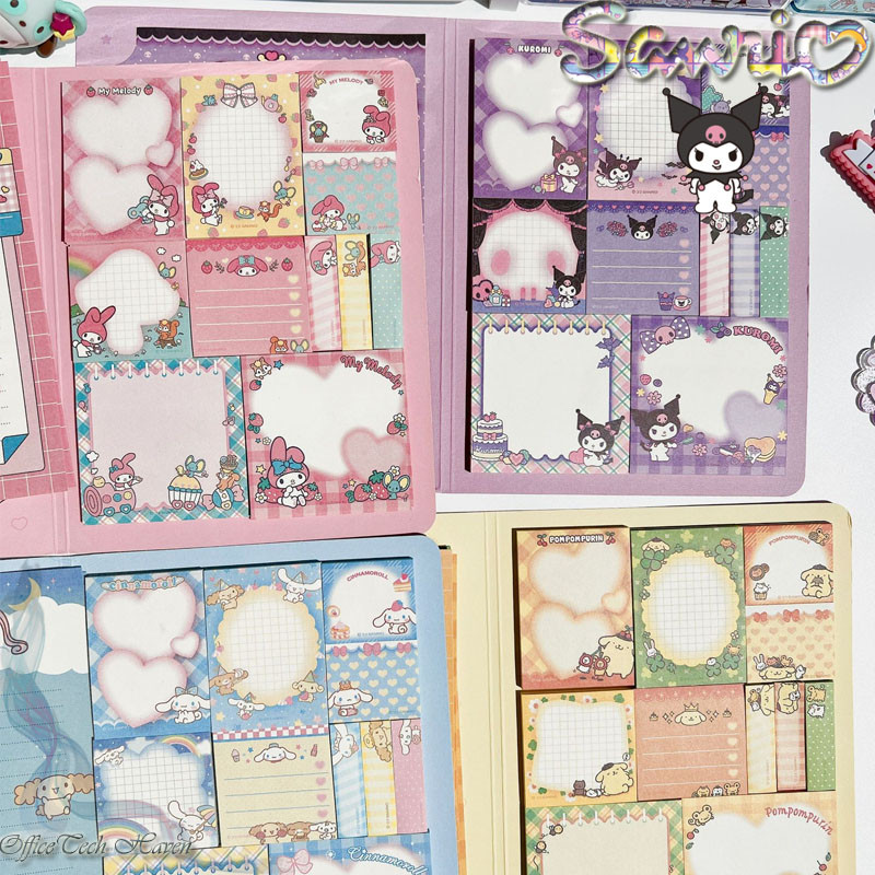

Kawaii Cartoon Sanrio Hello Kitty Paste Sticky Note Mymelody Cinnamoroll Cute Kuromi Notebook Student School Office Stationery