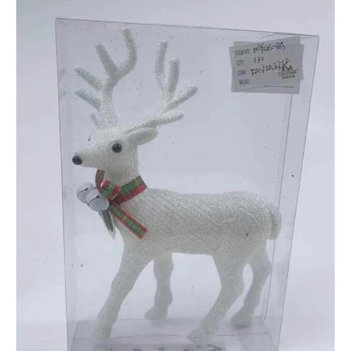

SORA - Pajangan Natal Rusa Deer Hiasan Natal Dekorasi Natal Pohon Natal Premium Import - Rusa Putih 21cm