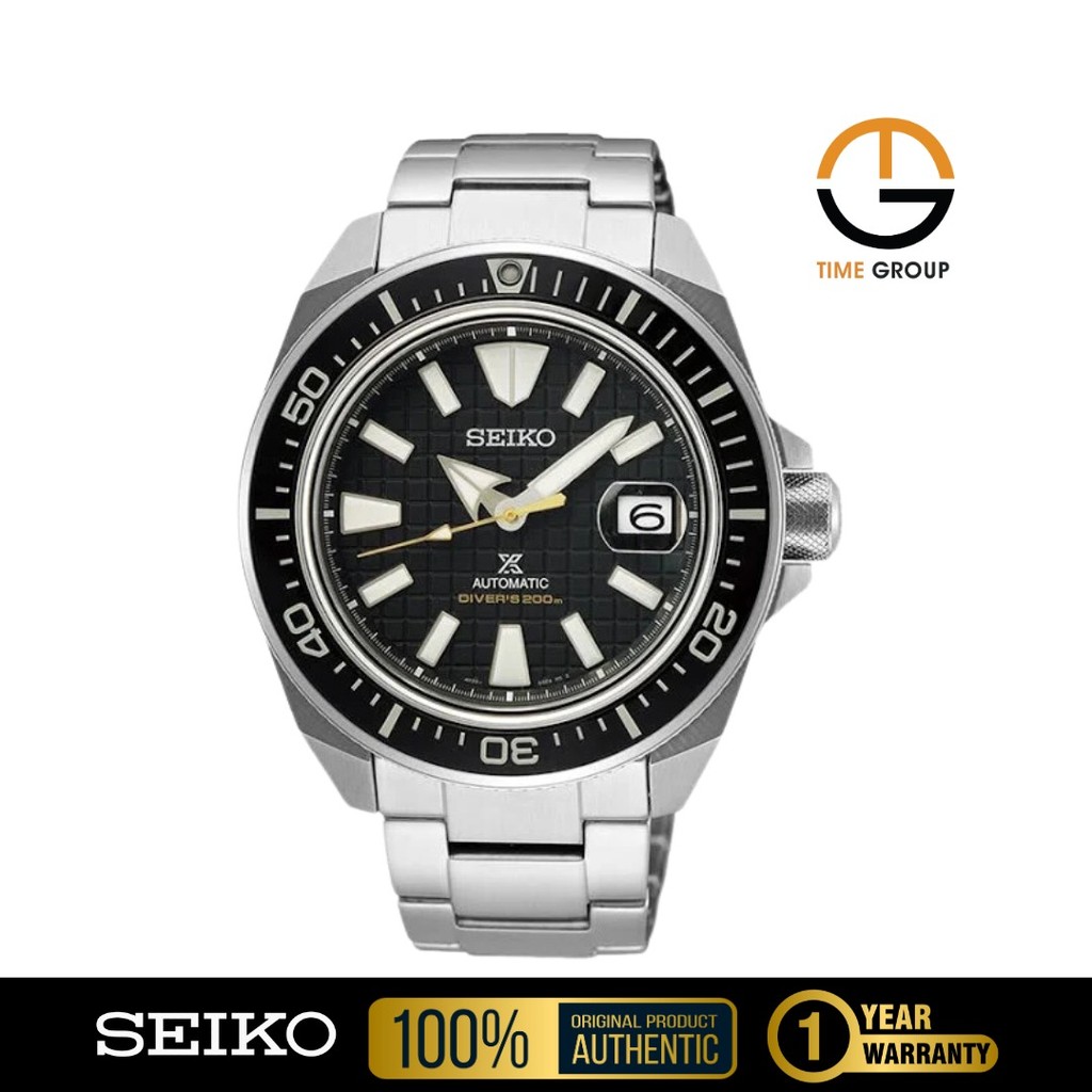 JAM TANGAN PRIA SEIKO PROSPEX SRPE35K1 AUTOMATIC SEA KING SAMURAI BLACK DIAL STAINLESS STRAP