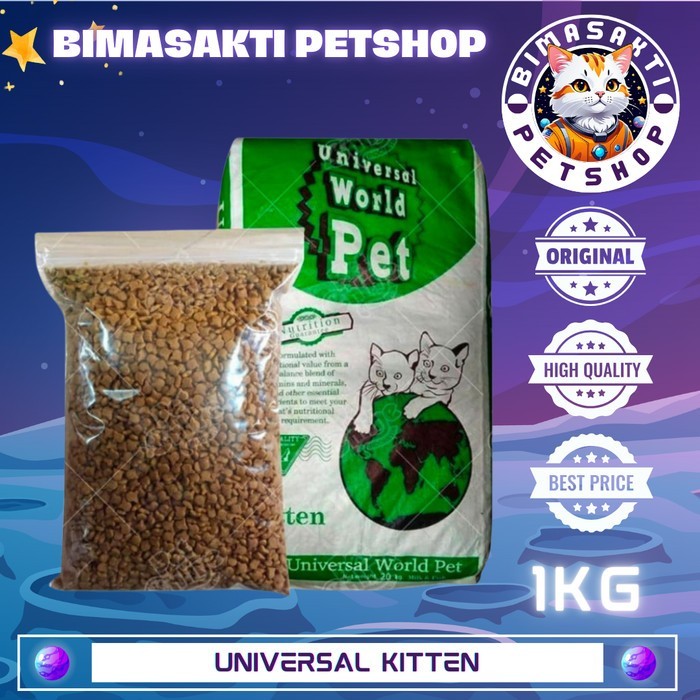 Universal Kitten 1kg repack makanan kucing universal kitten
