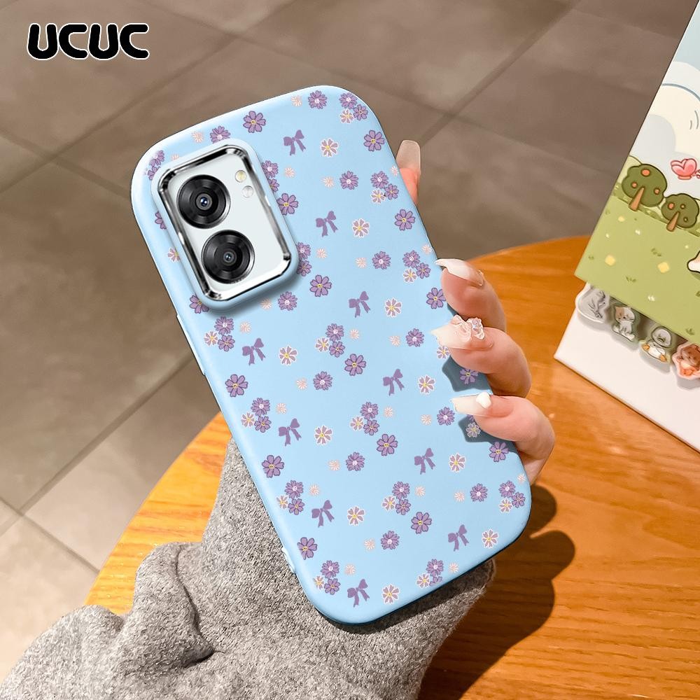 UCUC OPPO A77 A77S A57 2022 5G New Original Cartoon Design Silver Edge Lens Fatty Soft Liquid Silico