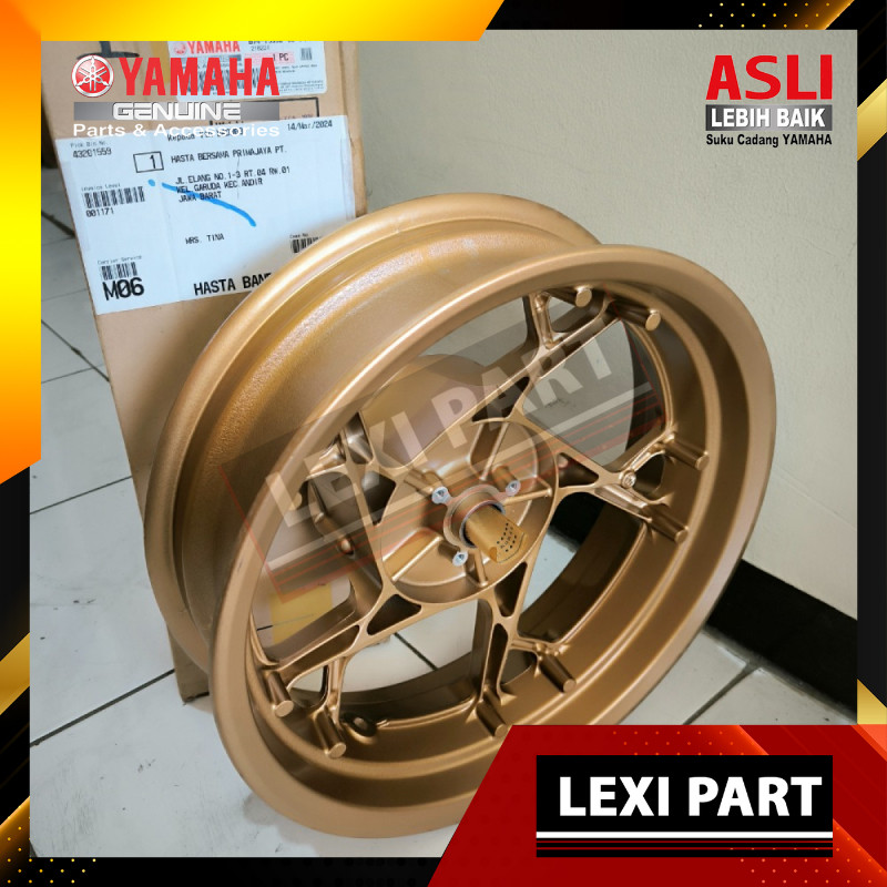 Pelek Velg Vleg Racing Belakang Xmax 250 Xmax250 Gold B74-F5338-00-P1 Original 2021-2024