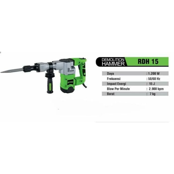 RYU RDH 15 JACK HAMMER DEMOLTION RDH 15/BOBOK BETON BOR BOBOK BETON TEMBOK