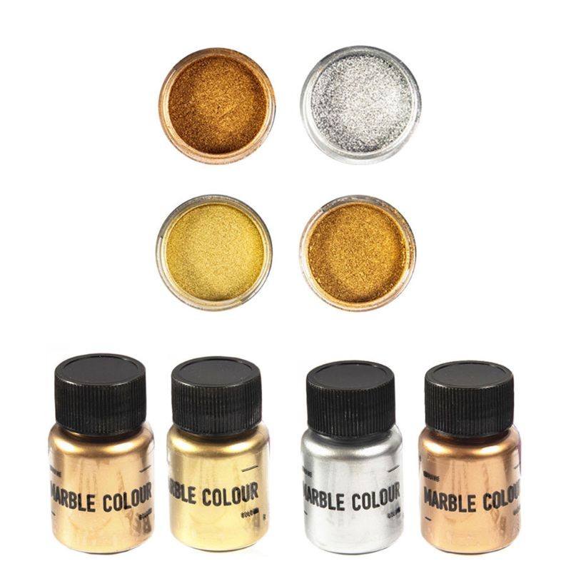 

4 Color Mirror Metal Texture Pearl Powder Epoxy Resin Colorant Glitter Marble Metallic Pigment Resin Dye Jewelry Making