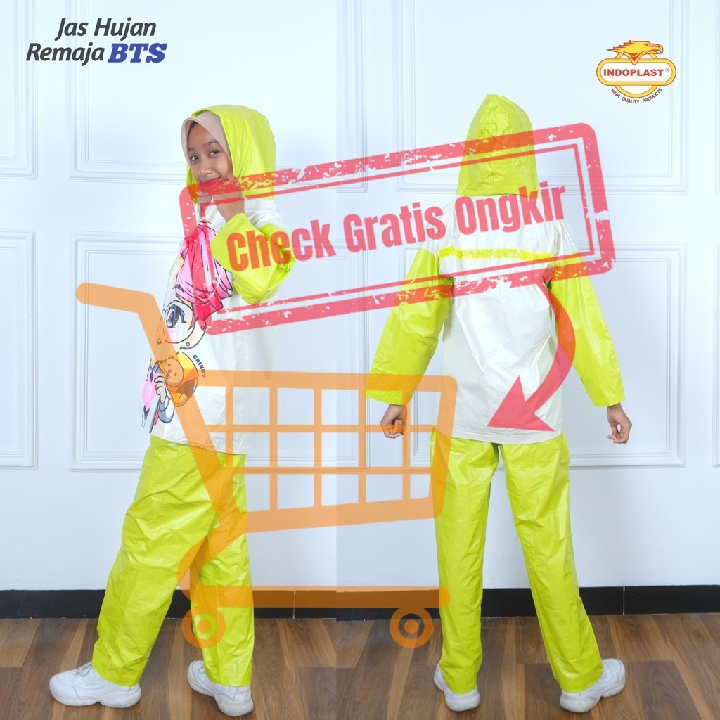 [Lengkap shop] Jas hujan anak BTS / jas hujan remaja/ jas hujan remaja baru/Jas hujan baju celana