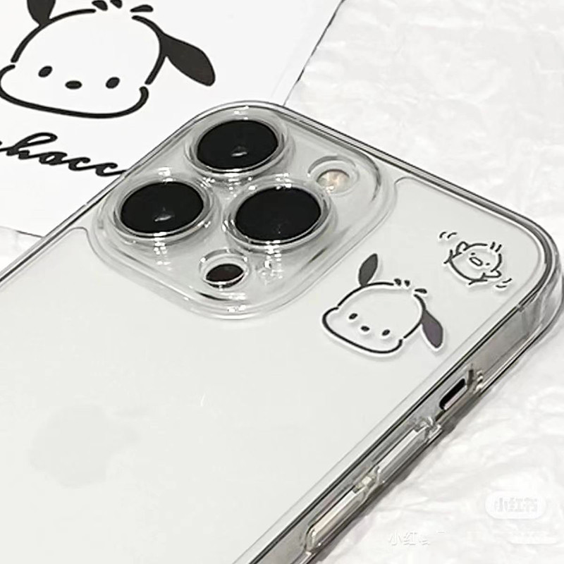 

Sanrio Pochacco iPhone15 Phone Case Kawaii Cute Cartoon 11 14 13 Plus Pro Max Fall Prevention Protective Shell Girls Gifts