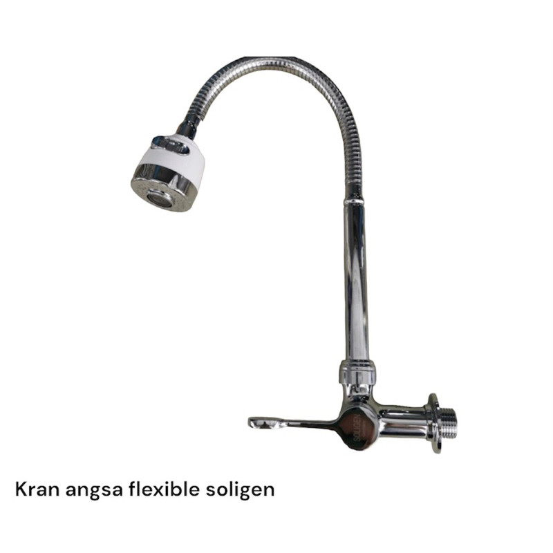 Kran angsa kran cuci piring fleksibel on off Soligen BU304