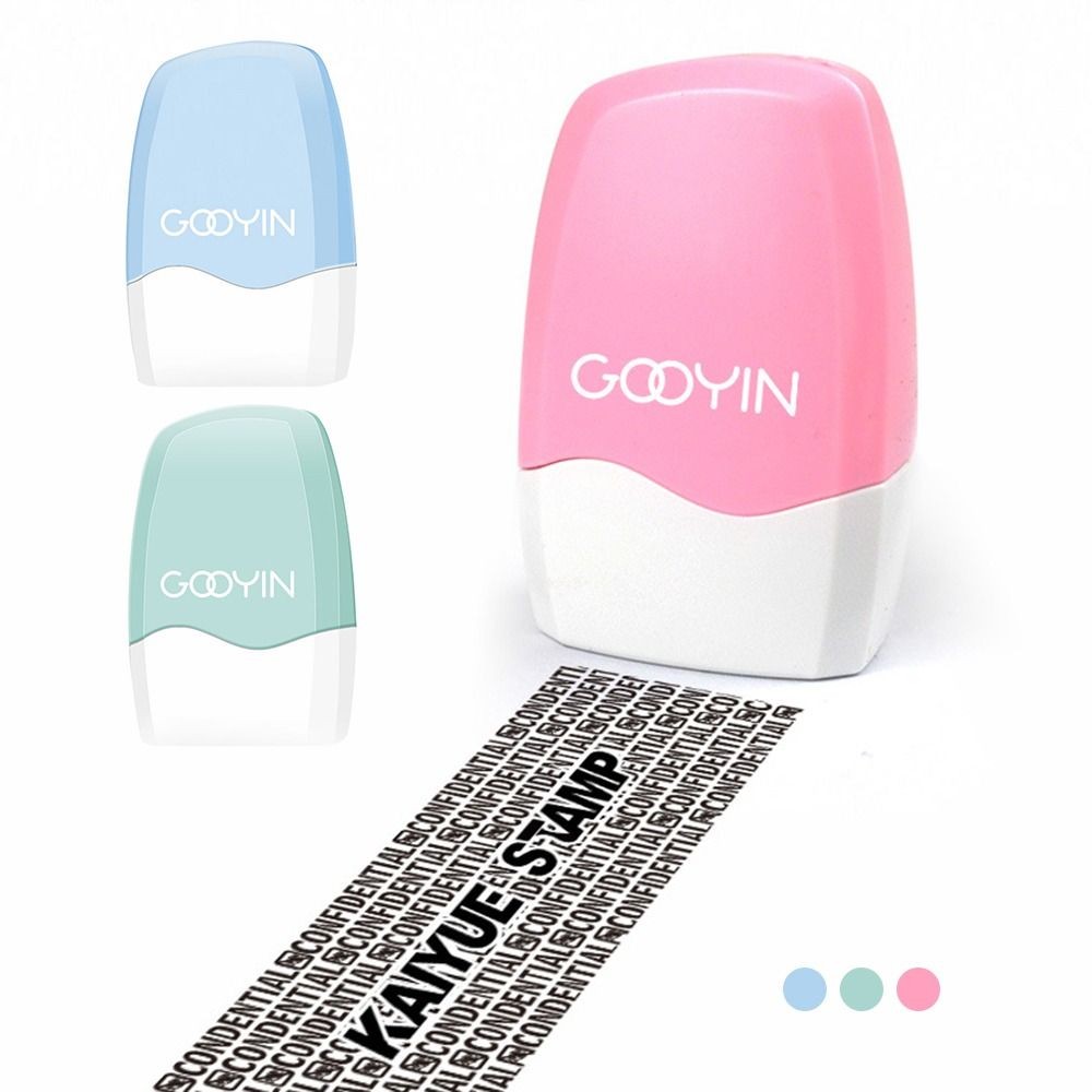 

ABS Portable Identity Protection Roller Stamp Package Information Confidential Stamp Safety Privacy Photosensitive Seal