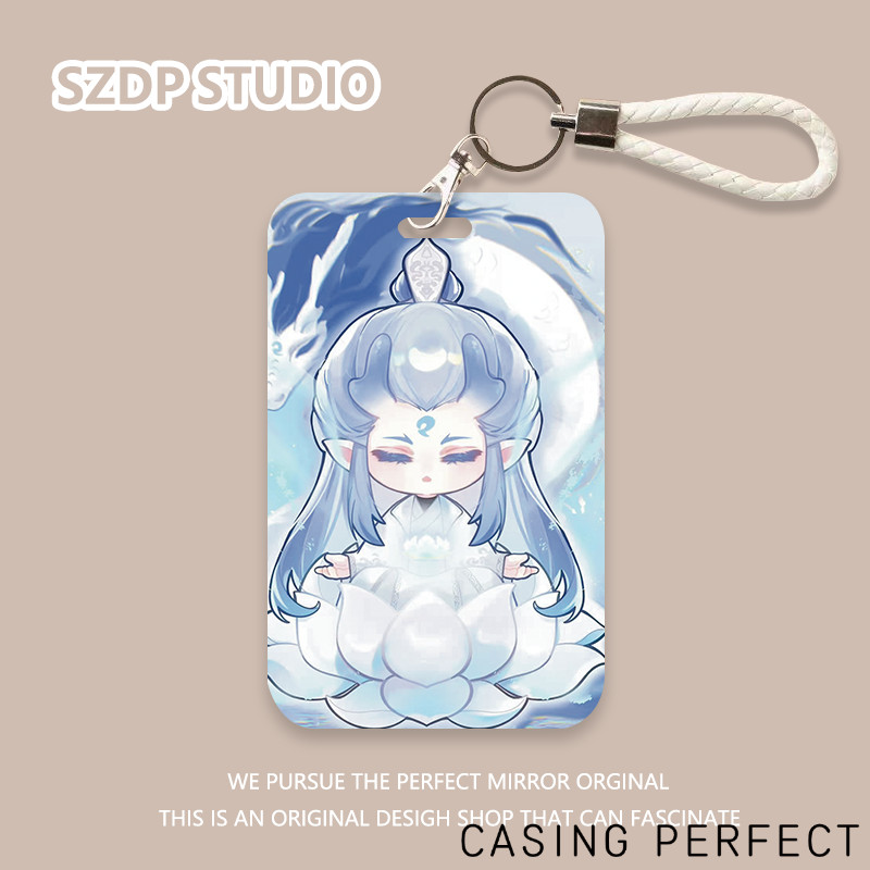 

ID CARD HOLDER,Ao Bing Yang Duduk Bersila Di Dalam Bunga Teratai/sekolah, Tempat Kartu Pelajar/tempat Kartu Transportasi, Tempat