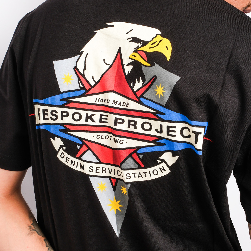 Ready Stock - Baju Kaos Bespoke project Fatigue - Tshirt American Bald Eagle