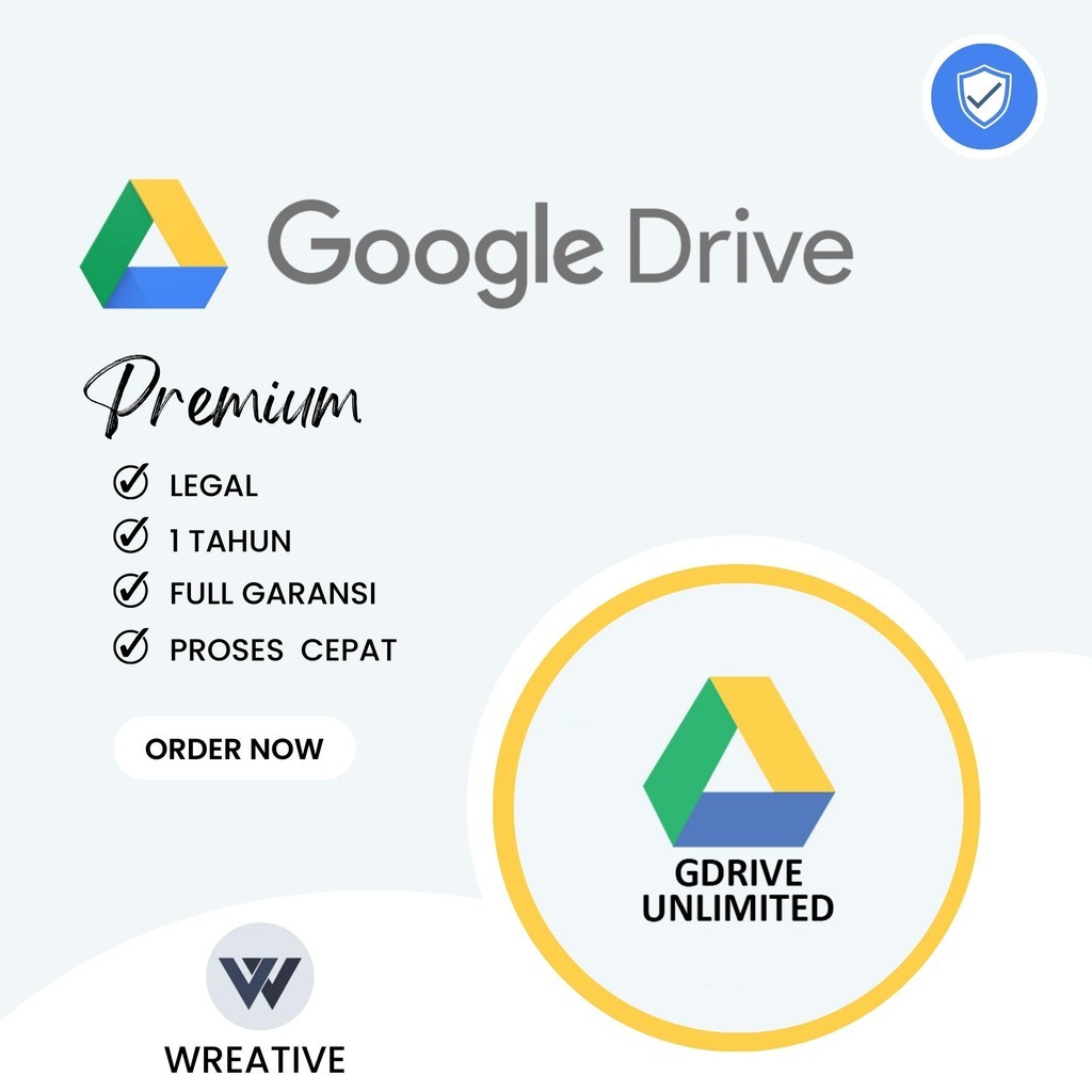 Gdrive Googledrive Unlimited Storage Lifetime / Bisa Digunakan Seumur Hidup Resmi Gdrive Workspace